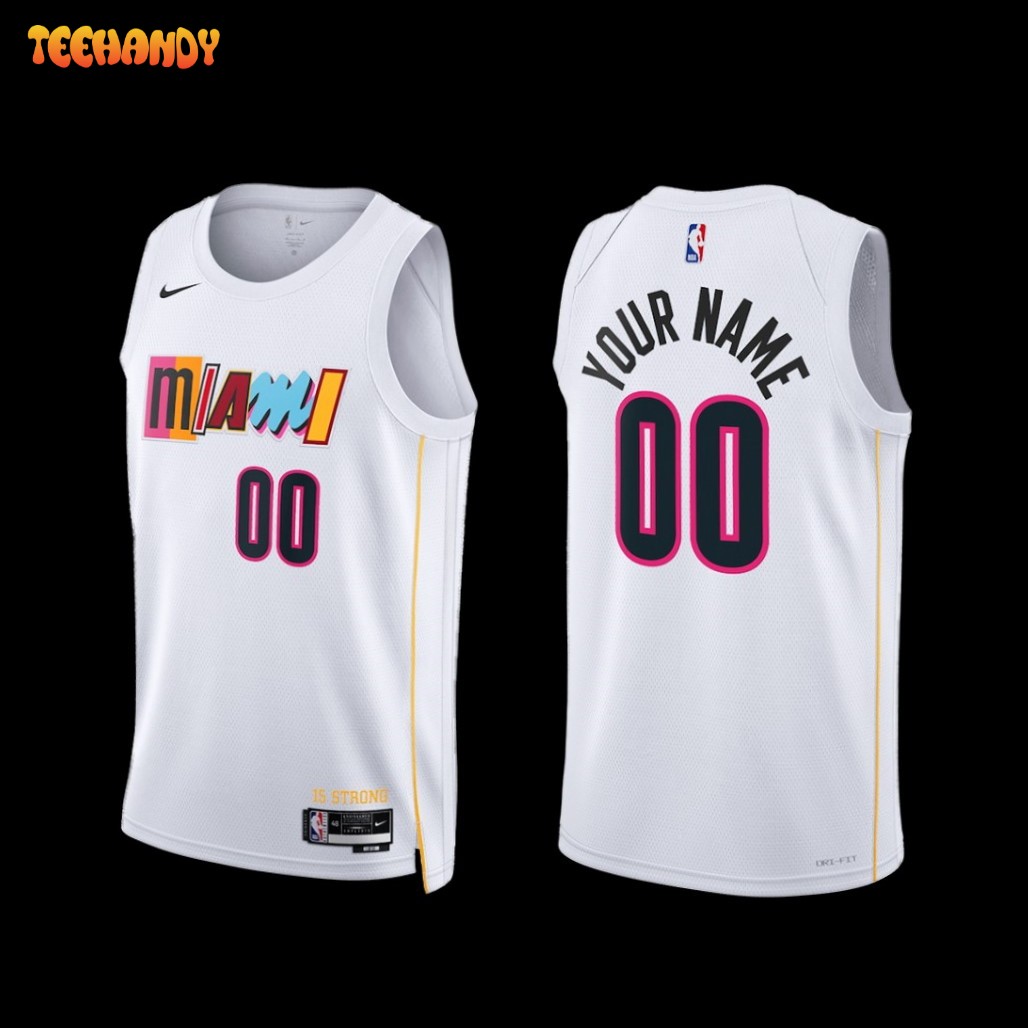 Miami Heat Custom 2022-23 White City Edition Jersey