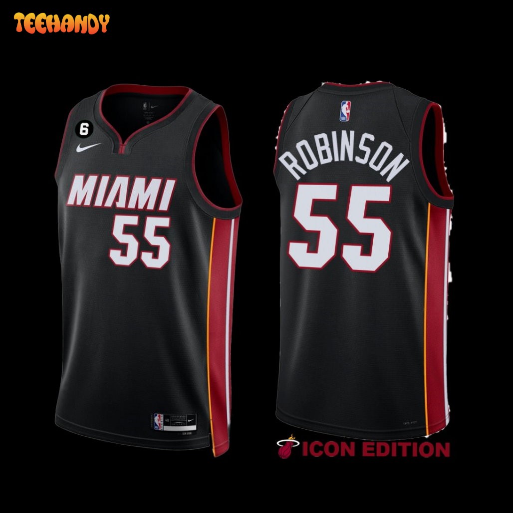 Miami Heat Duncan Robinson 2022-23 Black Icon Edition Jersey