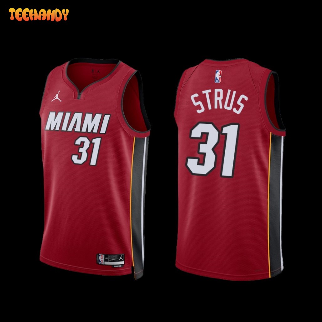 Miami Heat Max Strus 2022-23 Red Statement Edition Jersey