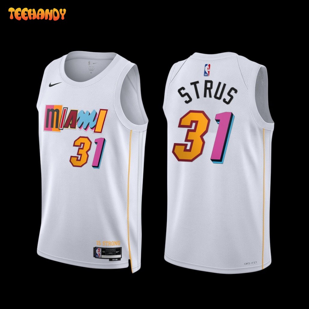 Miami Heat Max Strus 2022-23 White City Edition Jersey