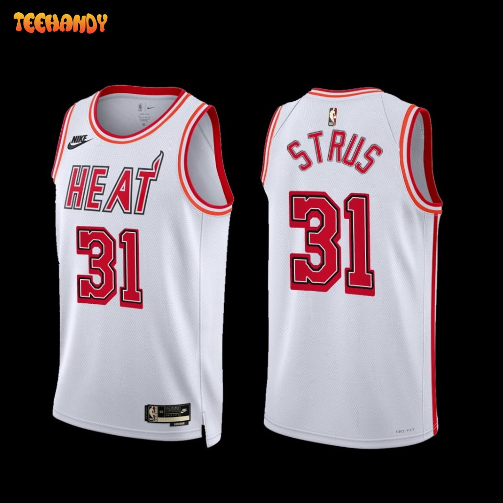 Miami Heat Max Strus 2022-23 White Classic Edition Jersey