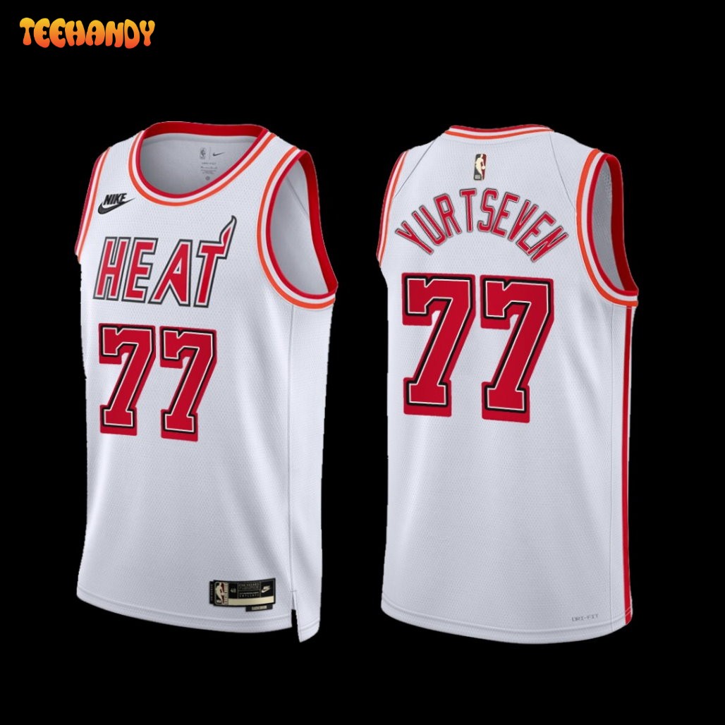 Miami Heat Omer Yurtseven 2022-23 White Classic Edition Jersey