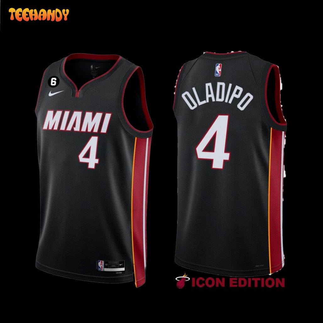 Miami Heat Victor Oladipo 2022-23 Black Icon Edition Jersey