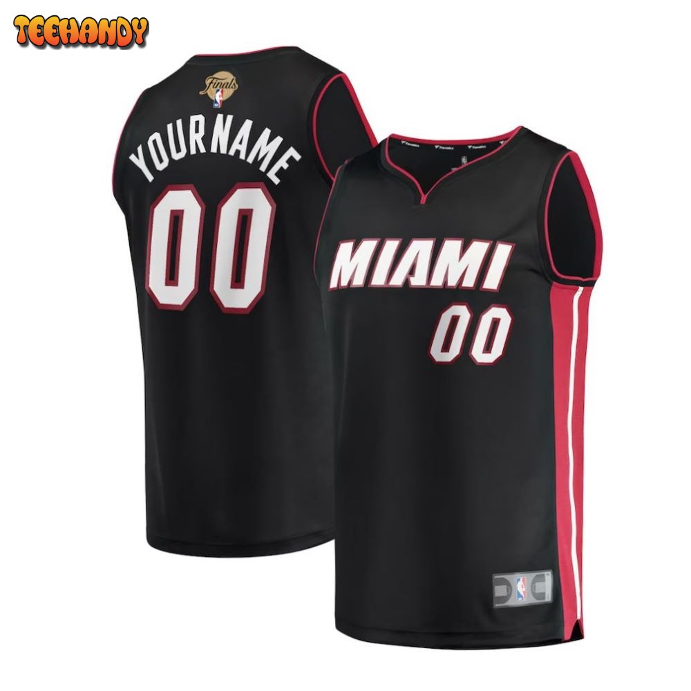 Miami Heat Youth 2023 NBA Finals Fast Break Custom Jersey – Black