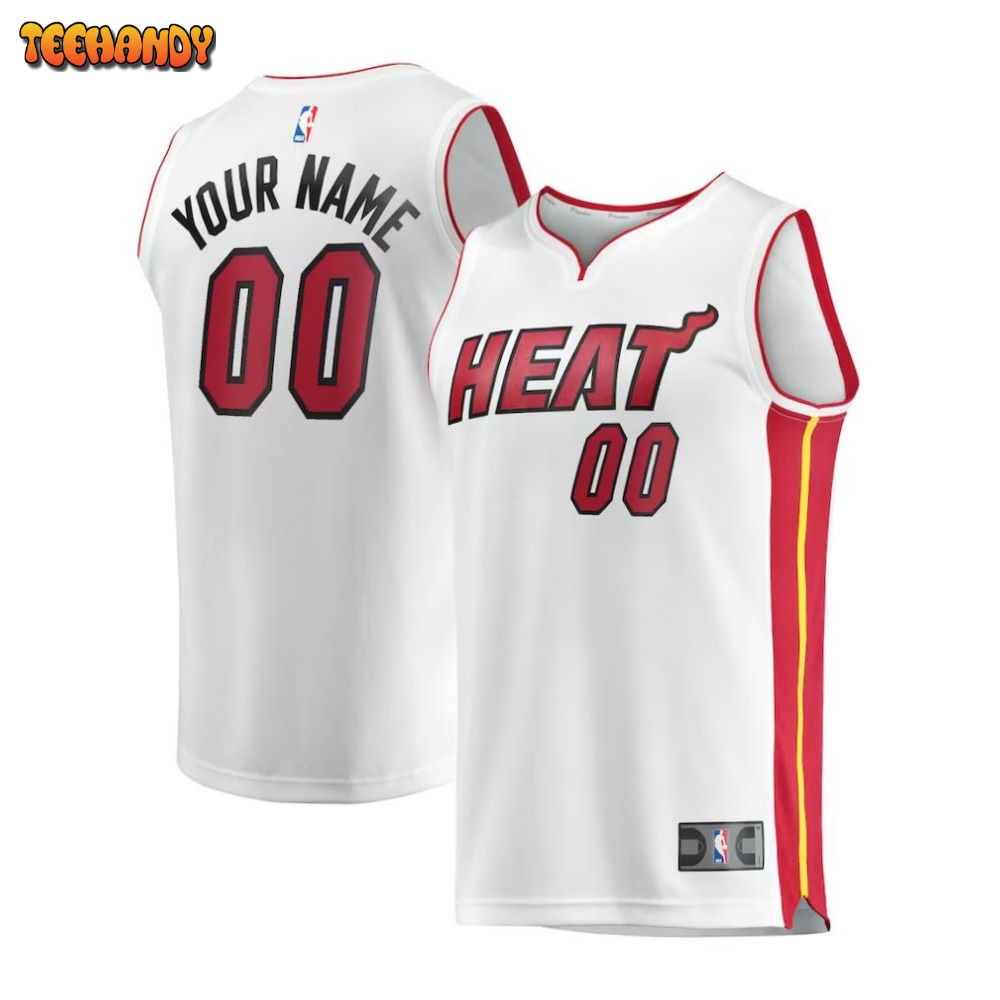 Miami Heat Youth Fast Break Custom Replica Jersey White