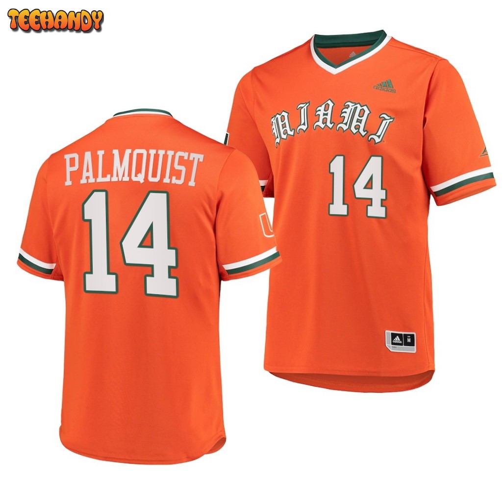 Miami Hurricanes Carson Palmquist College Baseball Jersey Orange