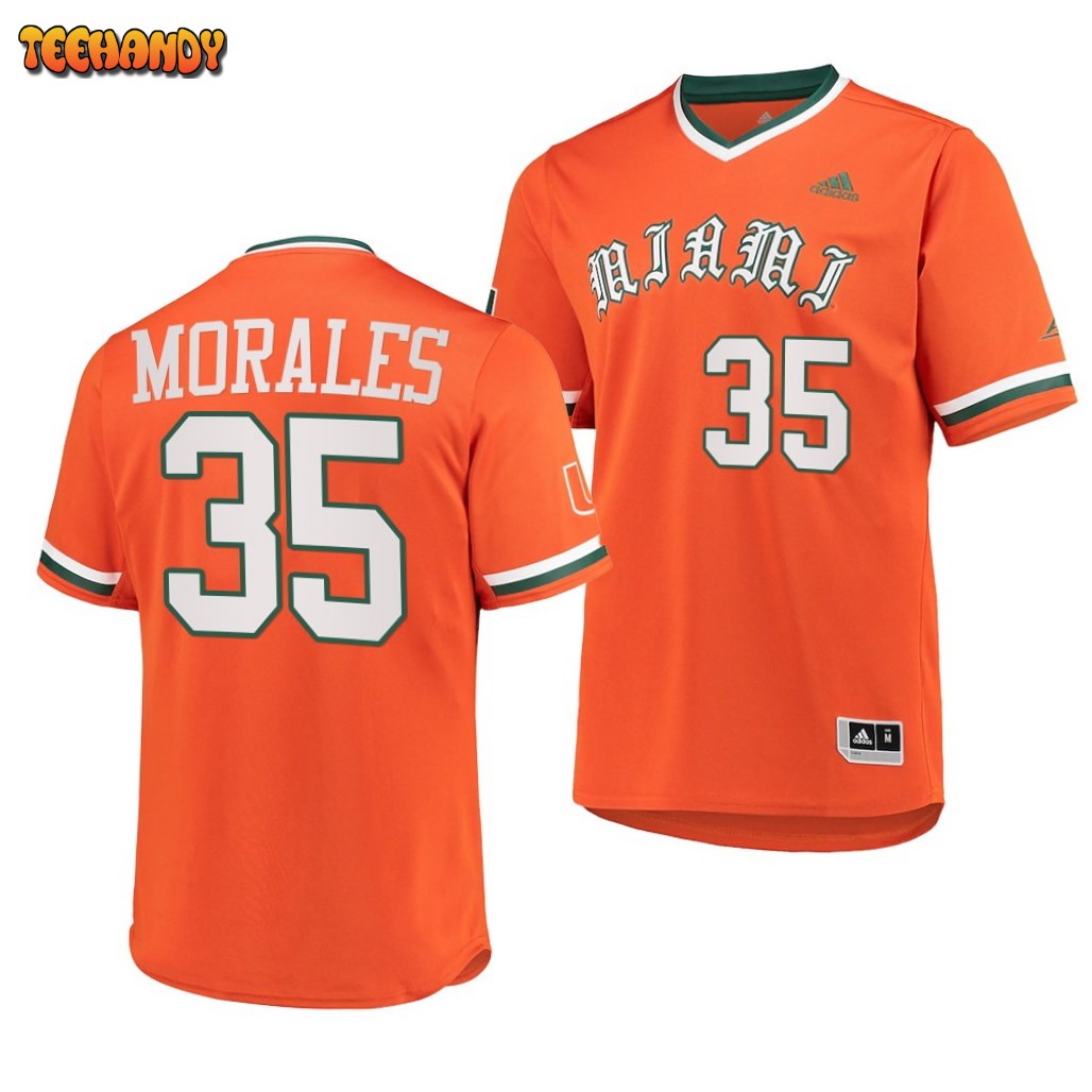 Miami Hurricanes Yohandy Morales College Baseball Jersey Orange