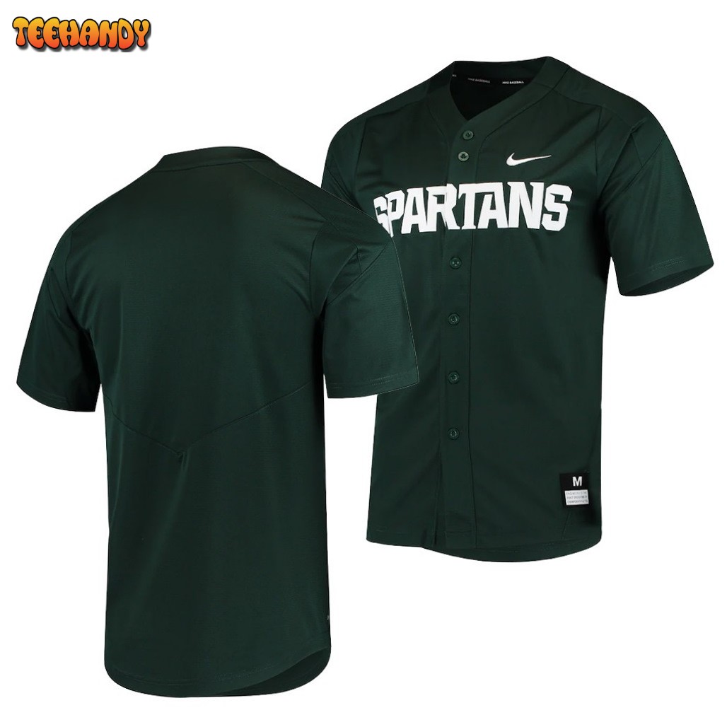 Michigan State Spartans College Baseball Green Elite Jersey