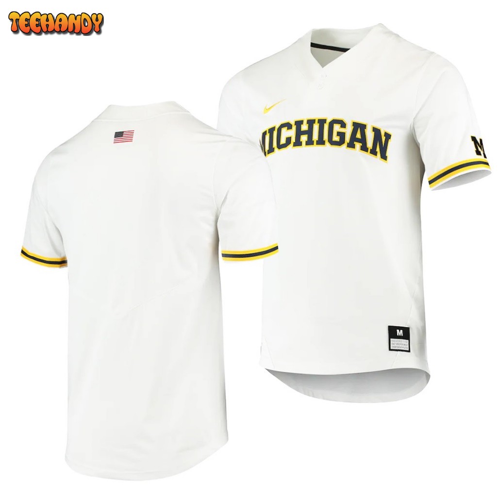 Michigan Wolverines College Baseball White Replica Jersey