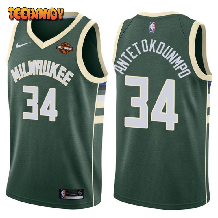 Milwaukee Bucks Giannis Antetokounmpo Green Icon Jersey