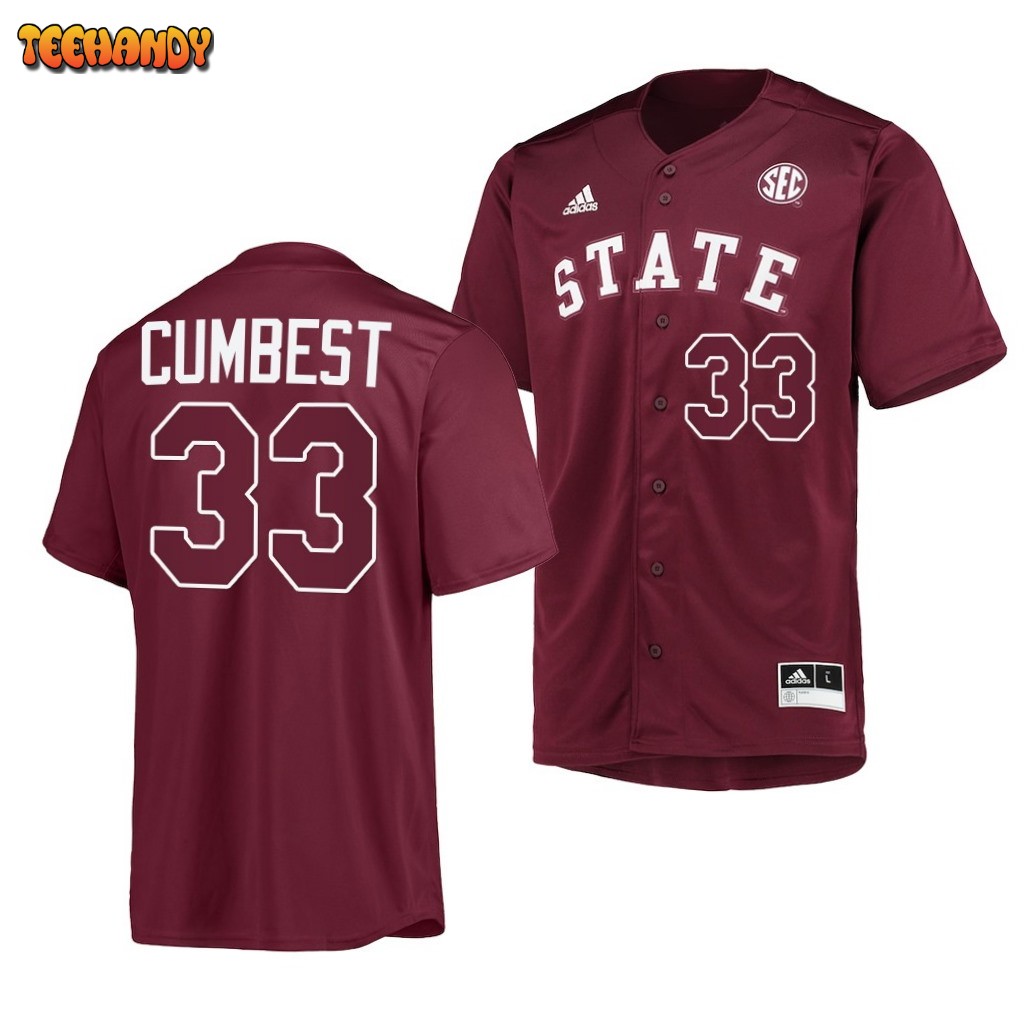 Mississippi State Bulldogs Brad Cumbest College Baseball Maroon Jersey