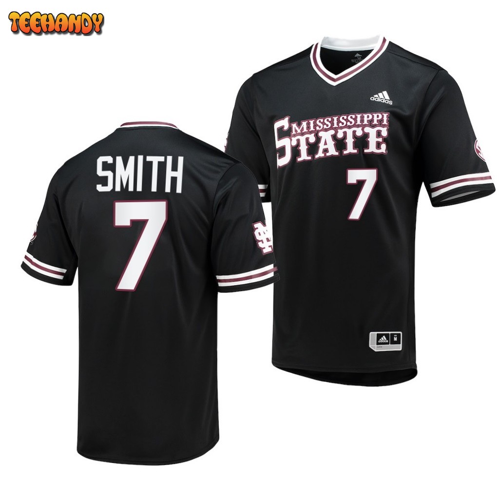 Mississippi State Bulldogs Brandon Smith College Baseball Replica Jersey Black