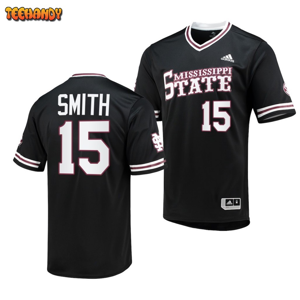 Mississippi State Bulldogs Cade Smith College Baseball Replica Jersey Black