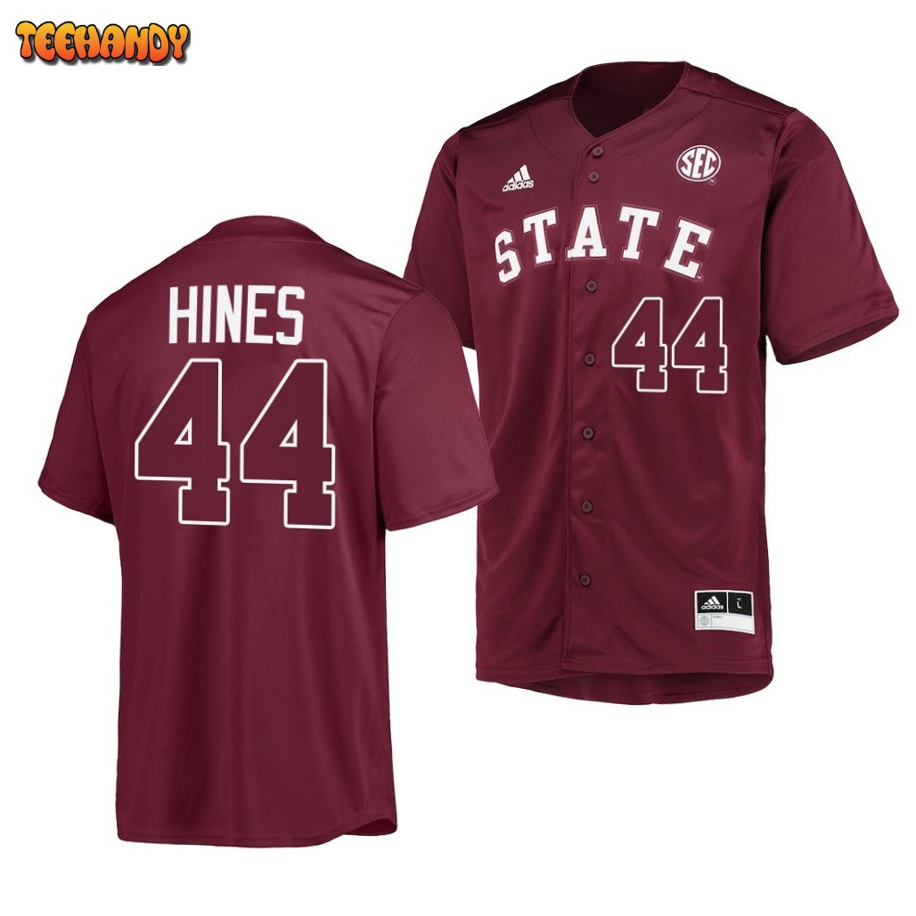 Mississippi State Bulldogs Hunter Hines College Baseball Maroon Jersey