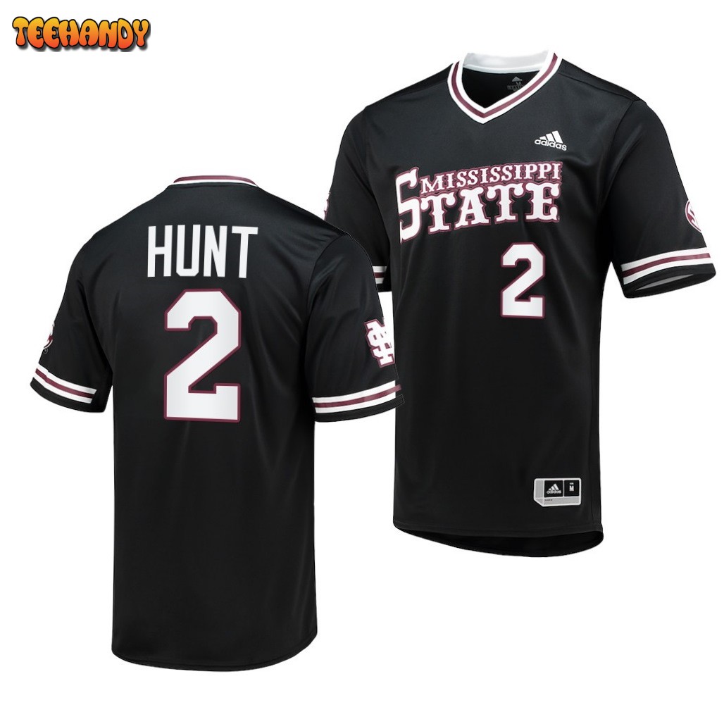 Mississippi State Bulldogs KC Hunt College Baseball Replica Jersey Black