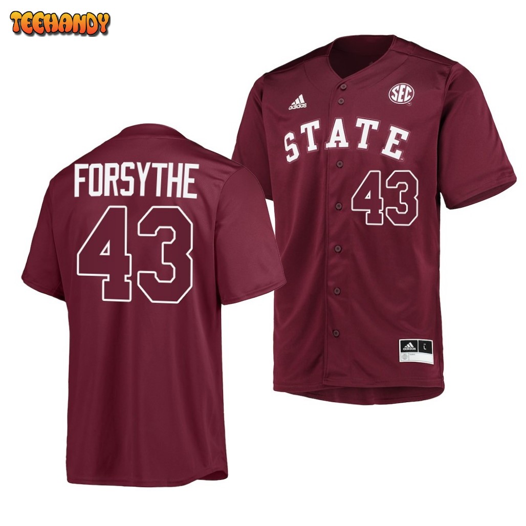 Mississippi State Bulldogs Lane Forsythe College Baseball Maroon Jersey