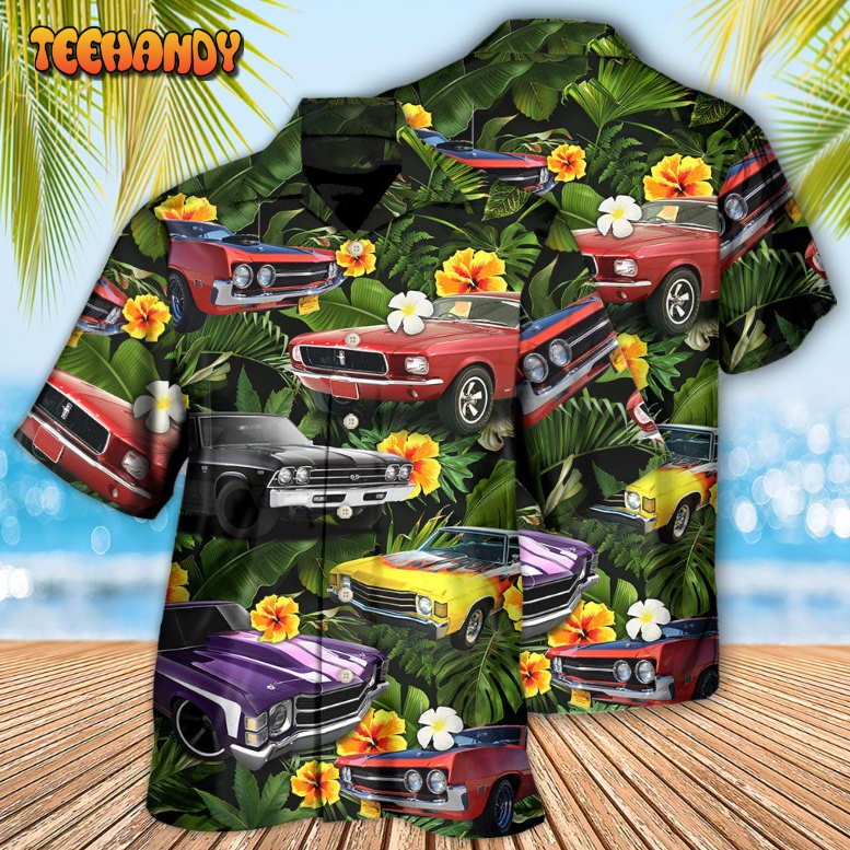 Muscle Car Tropical Vibe Hawaiian Shirt