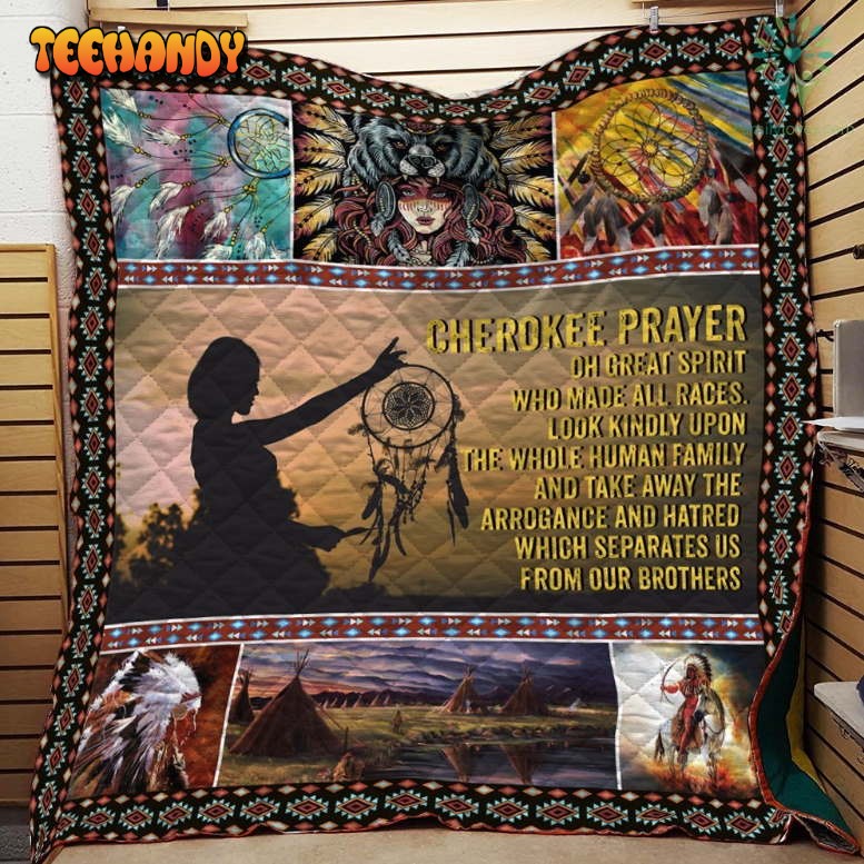 Native American Cherokee Prayer 3D Quilt Blanket