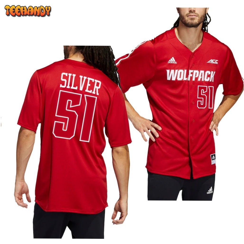 NC State Wolfpack Canaan Silver College Baseball Jersey Red