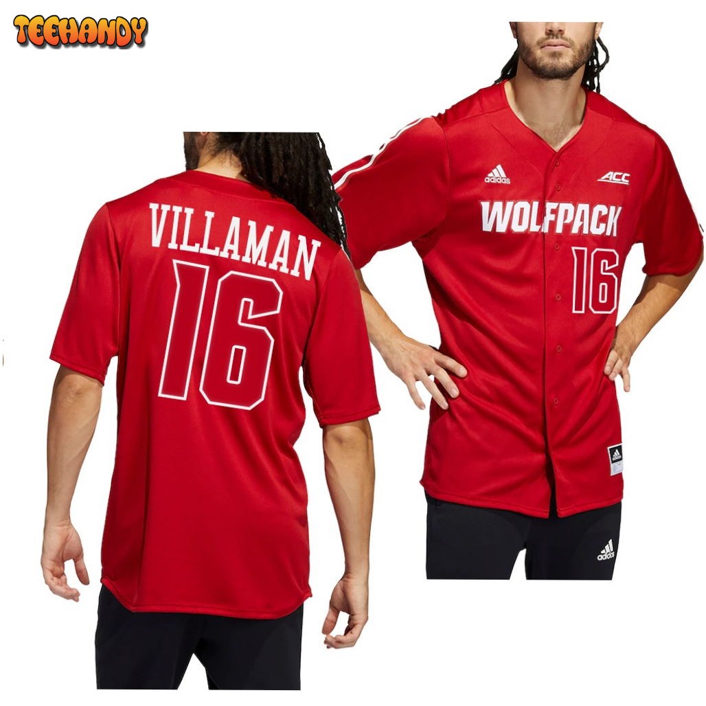 NC State Wolfpack Chris Villaman College Baseball Jersey Red