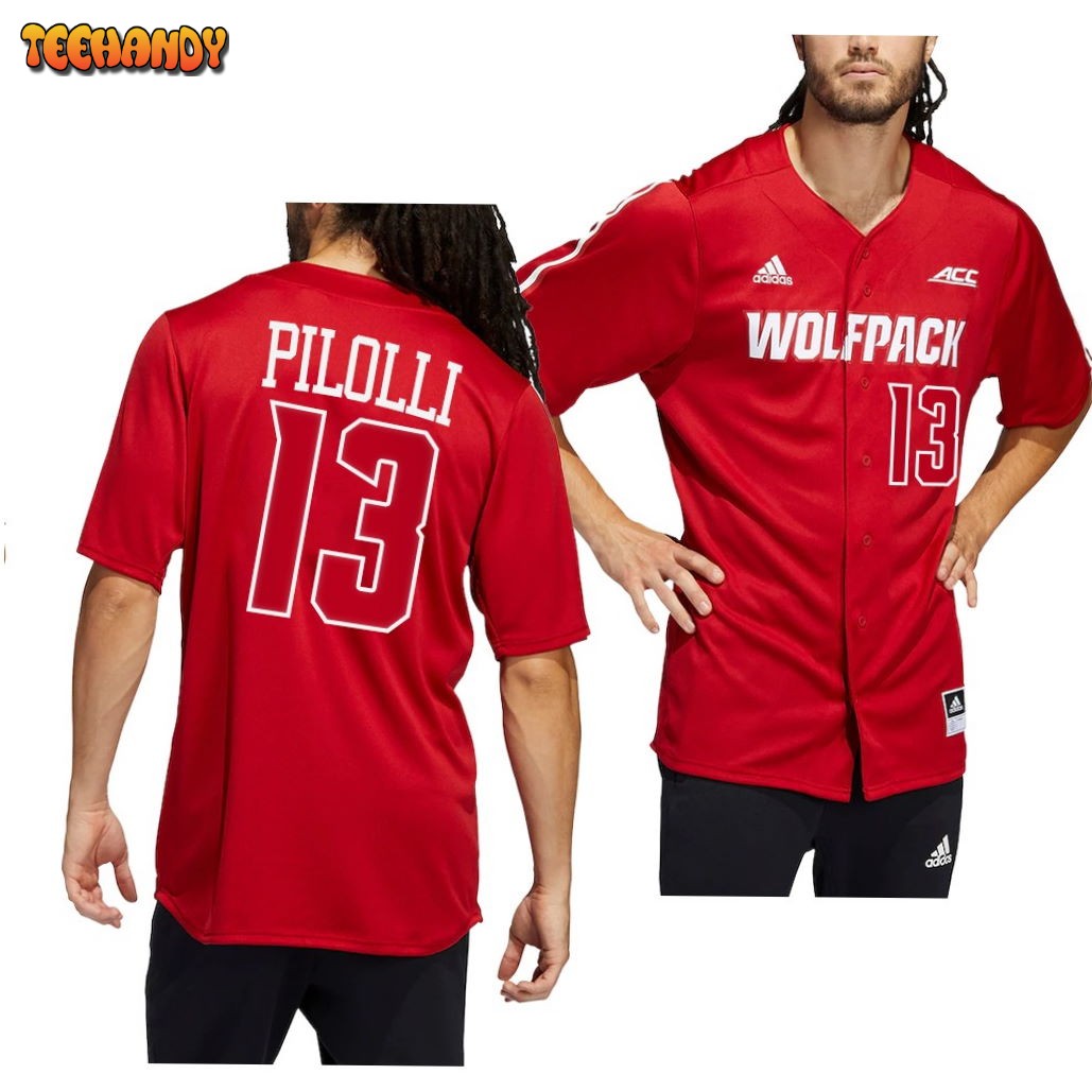 NC State Wolfpack Dominic Pilolli College Baseball Jersey Red