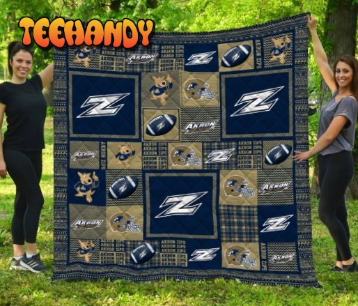 Ncaa Akron 3D Customized Personalized 3D Customized Quilt Blanket