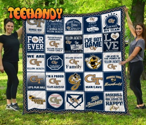 Ncaa Georgia Tech Yellow Jackets 3D Personalized 3D Quilt Blanket