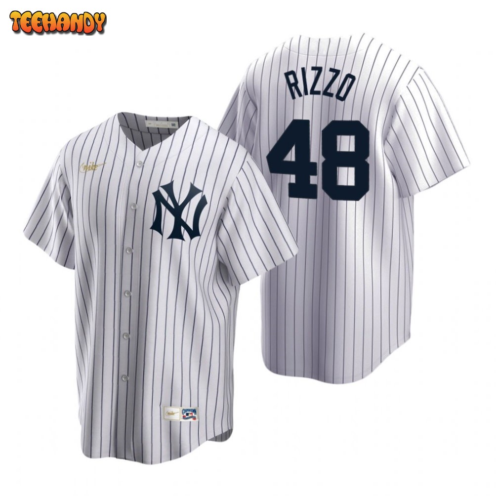 New York Yankees Anthony Rizzo White Cooperstown Collection Jersey