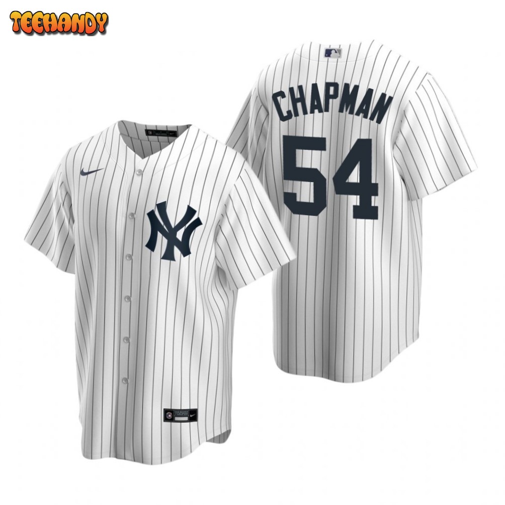 New York Yankees Aroldis Chapman White Replica Home Jersey