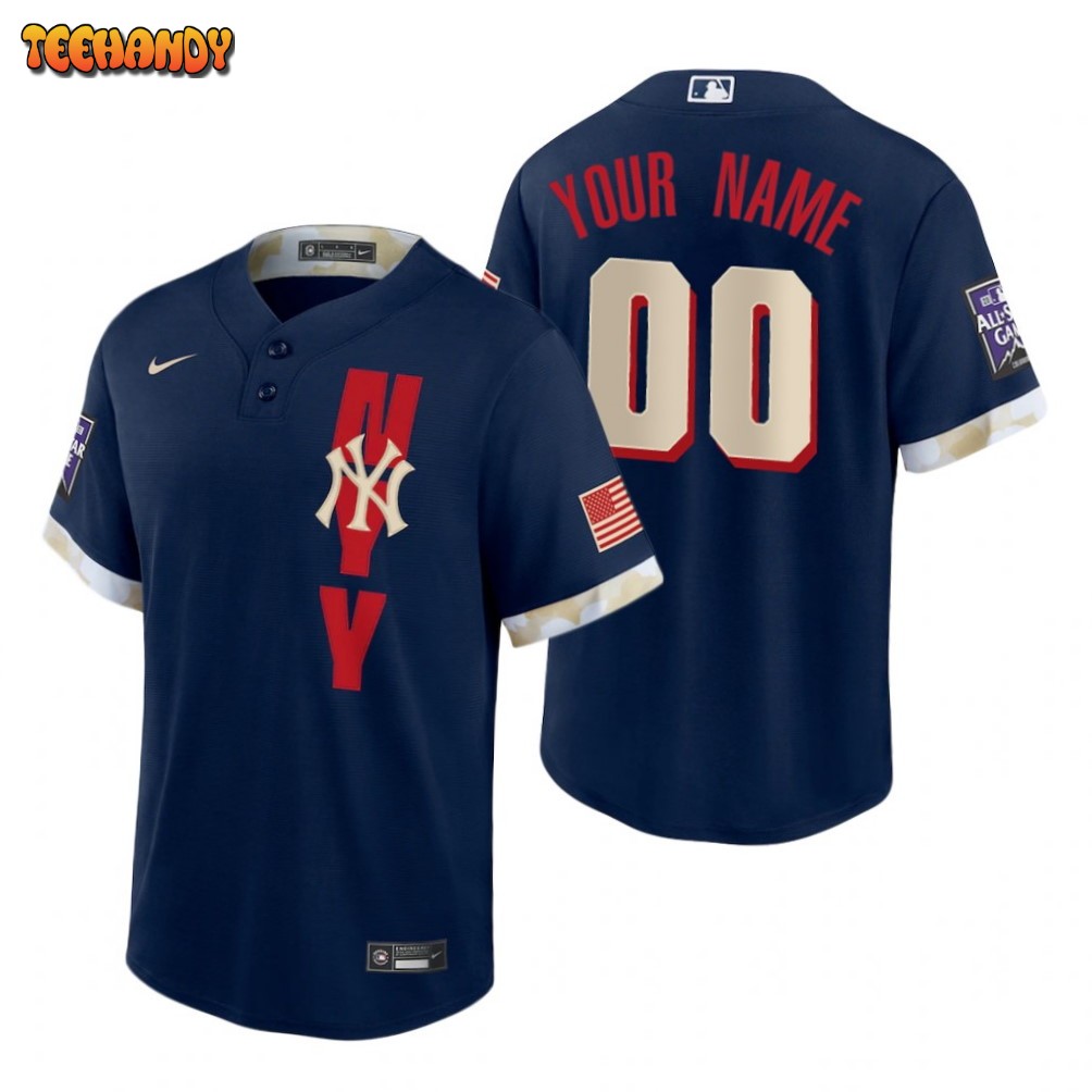 New York Yankees Custom Navy 2021 All Star Game Replica Jersey