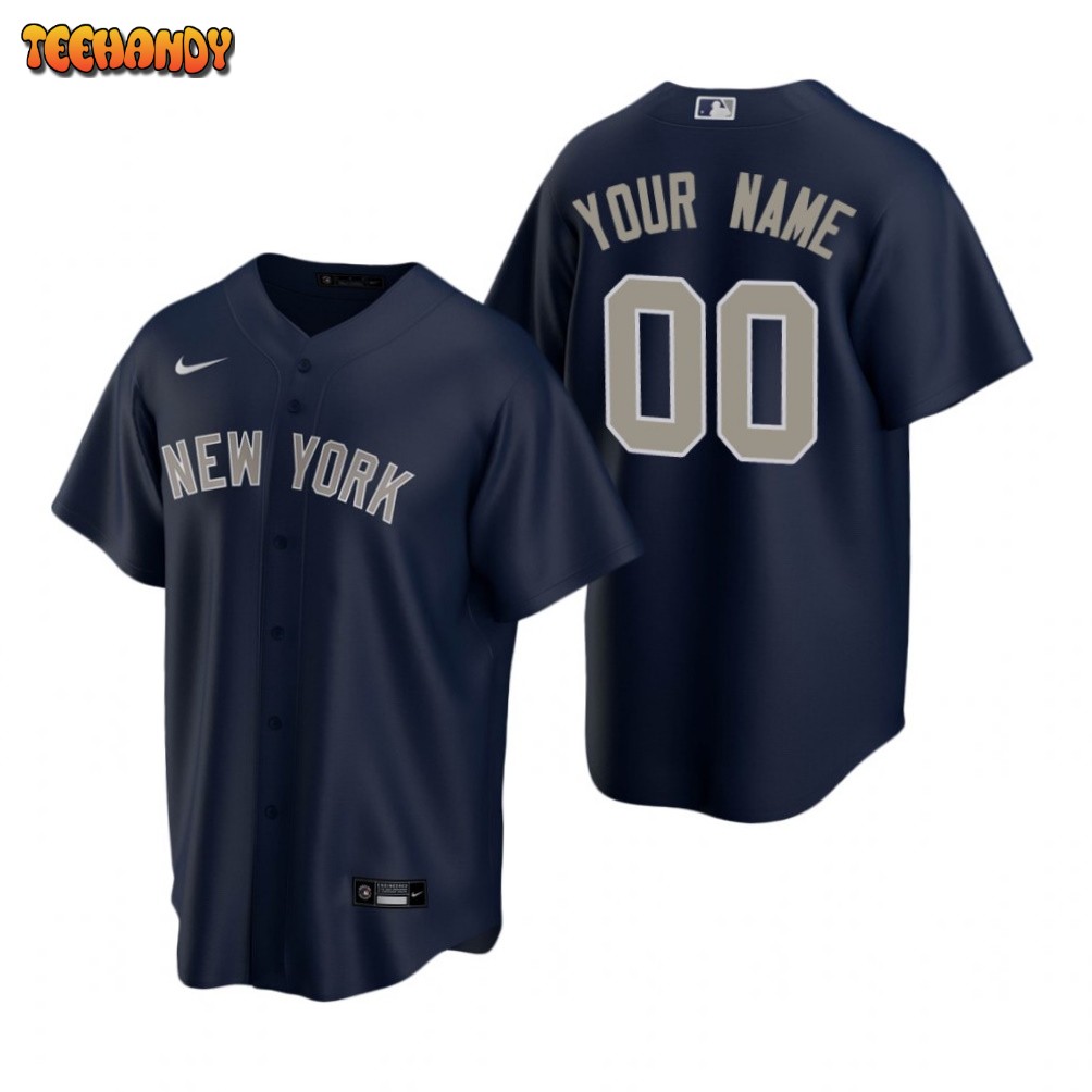 New York Yankees Custom Navy Alternate Replica Jersey