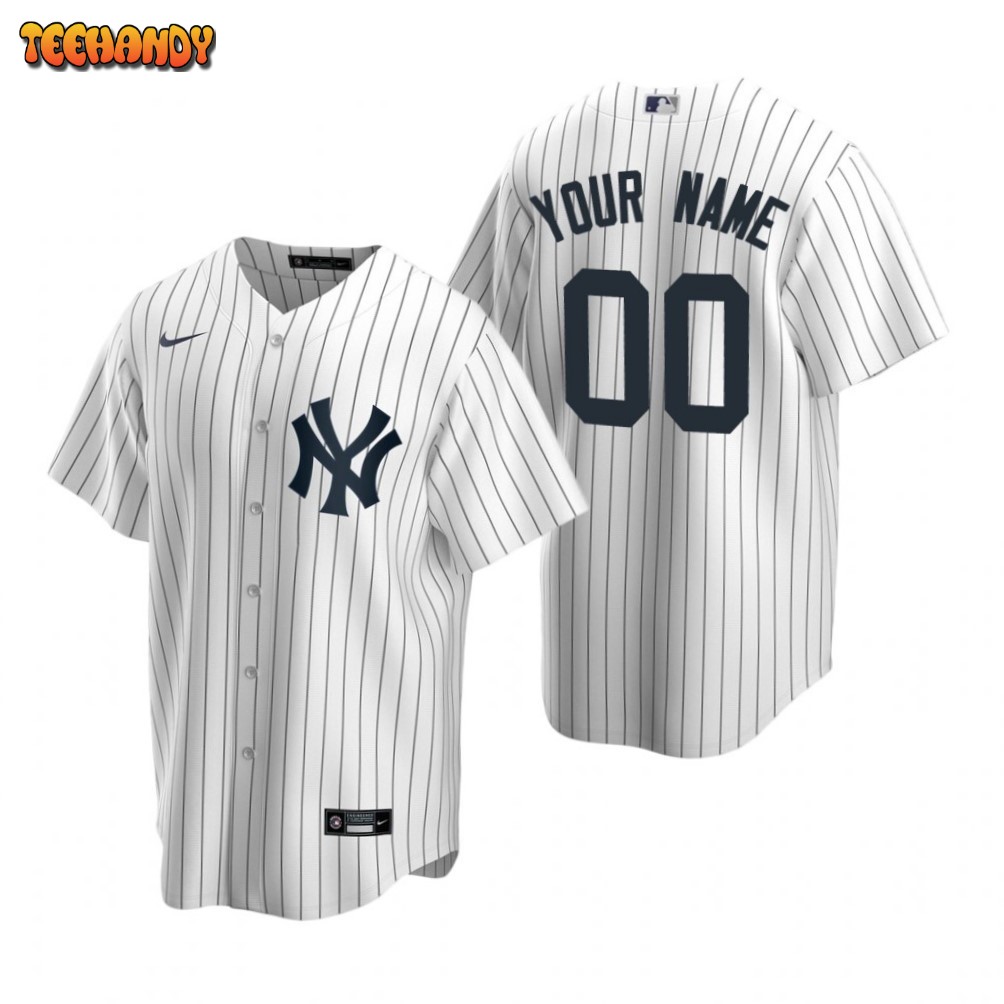 New York Yankees Custom White Home Replica Jersey