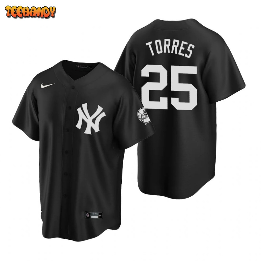 New York Yankees Gleyber Torres Black Fashion Replica Jersey