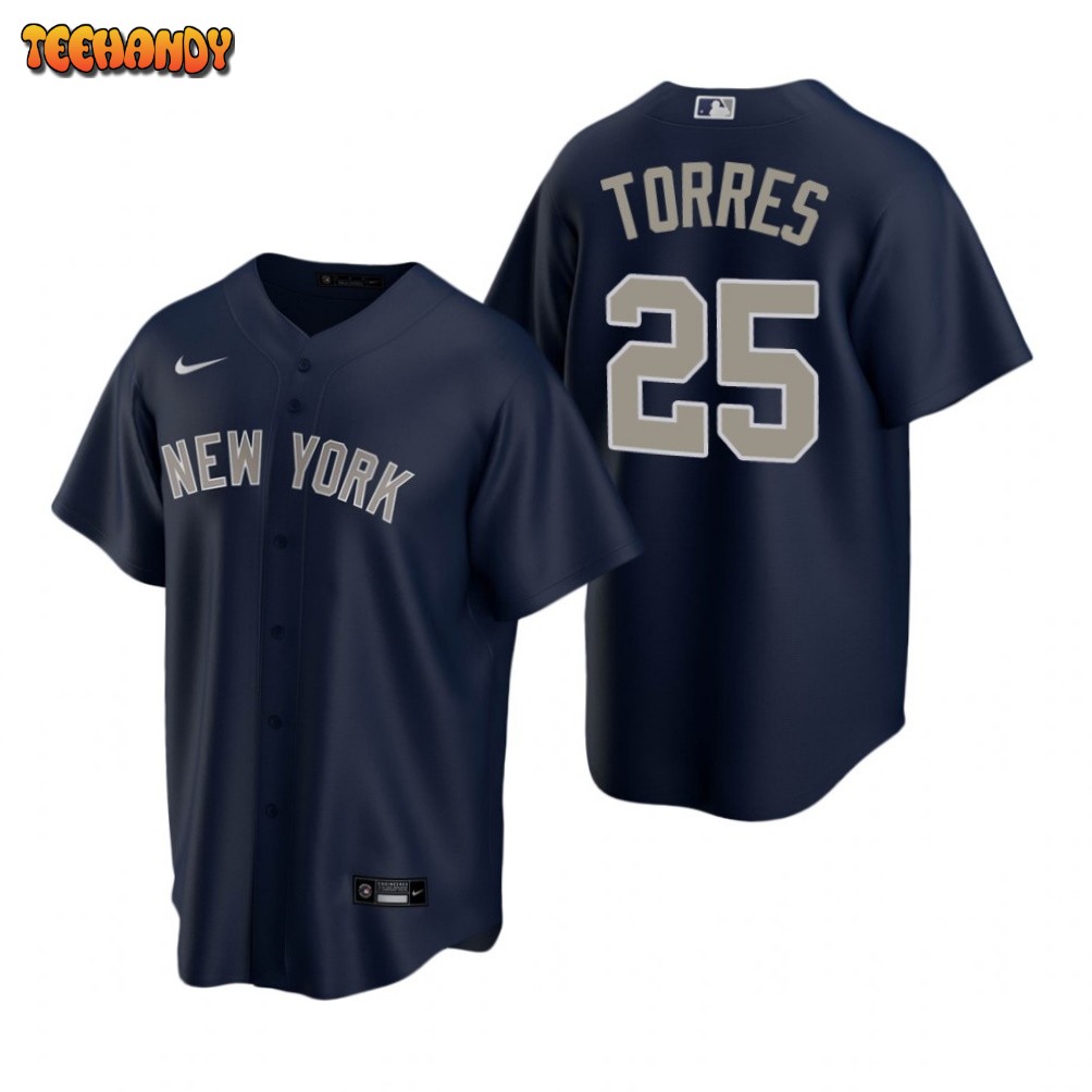 New York Yankees Gleyber Torres Navy Alternate Replica Jersey