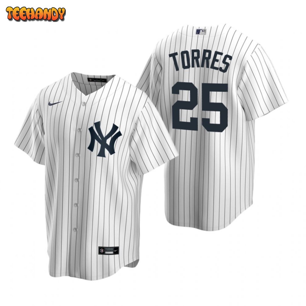 New York Yankees Gleyber Torres White Replica Home Jersey