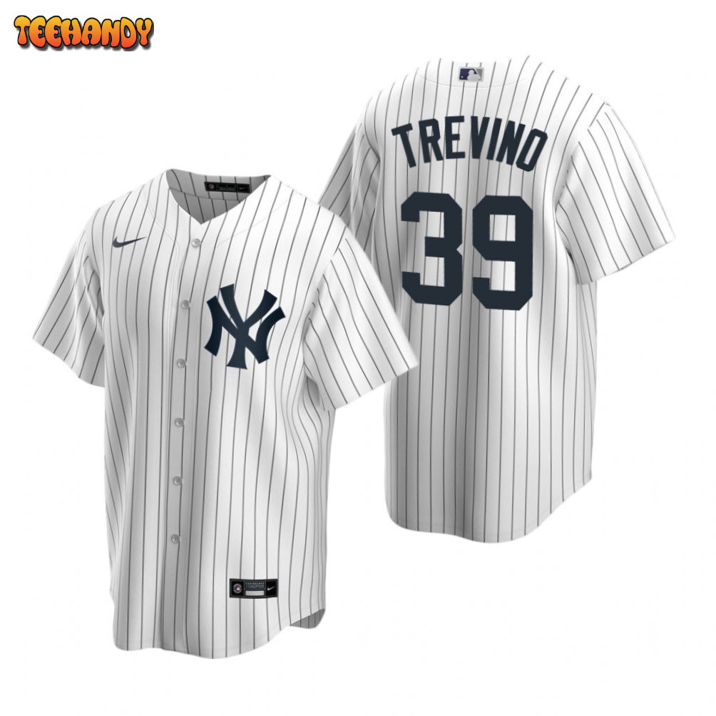 New York Yankees Jose Trevino White Home Replica Jersey