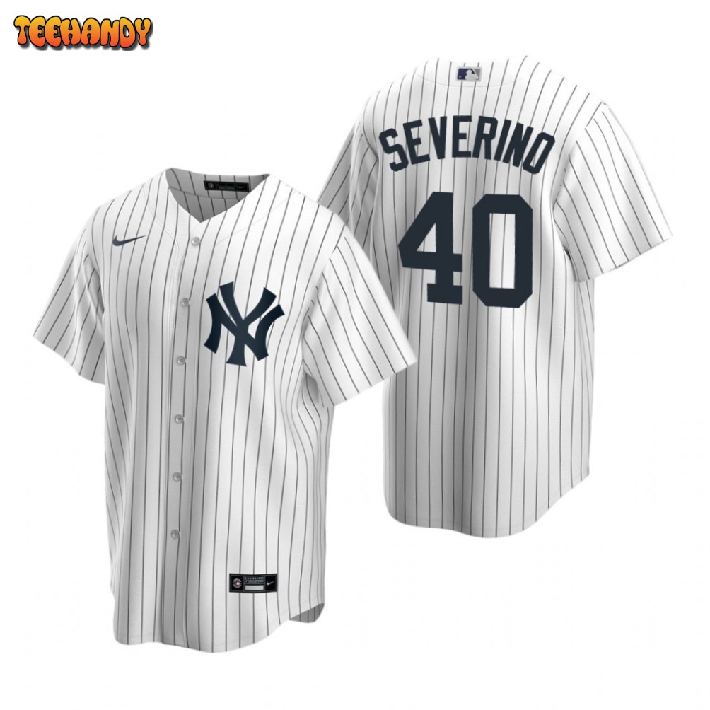 New York Yankees Luis Severino White Replica Home Jersey