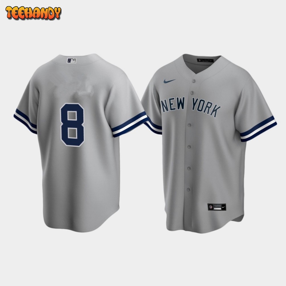 New York Yankees Yogi Berra Gray Road Replica Jersey