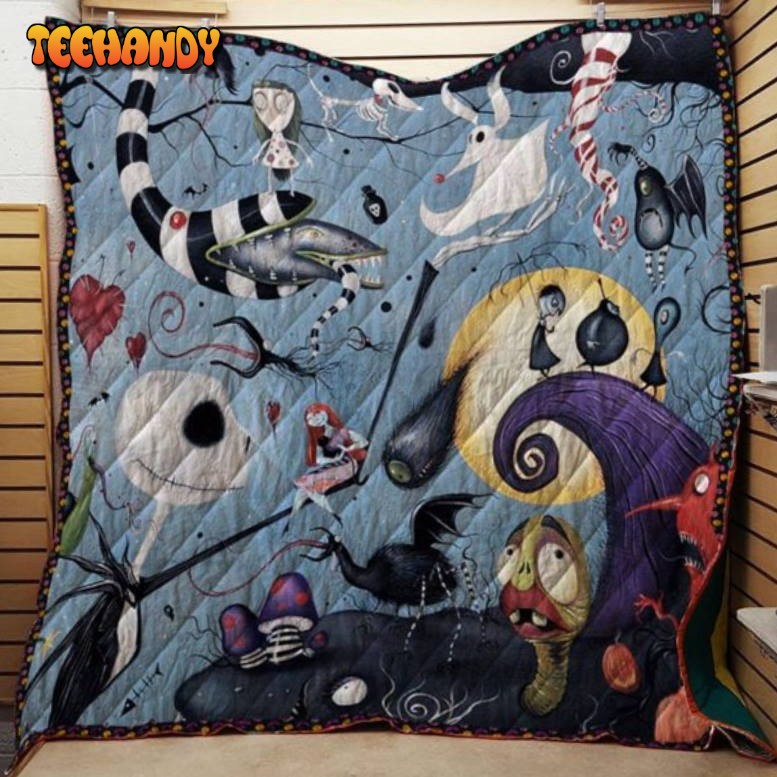 Nightmare Before Christmas Kingdom Fabric 3D Quilt Blanket