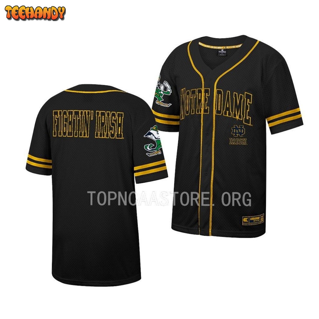 Notre Dame Fighting Irish Free Spirited Black College Baseball Jersey