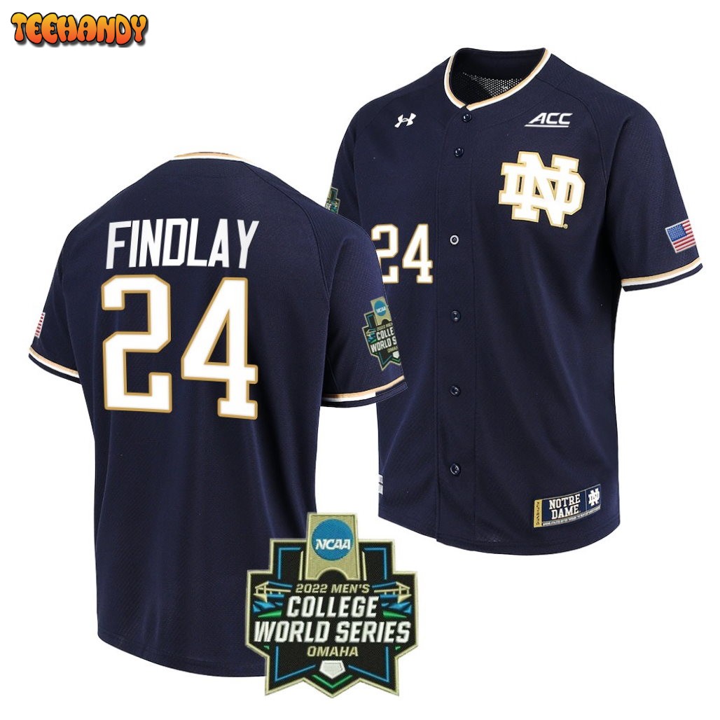 Notre Dame Fighting Irish Jack Findlay College Baseball Jersey Navy