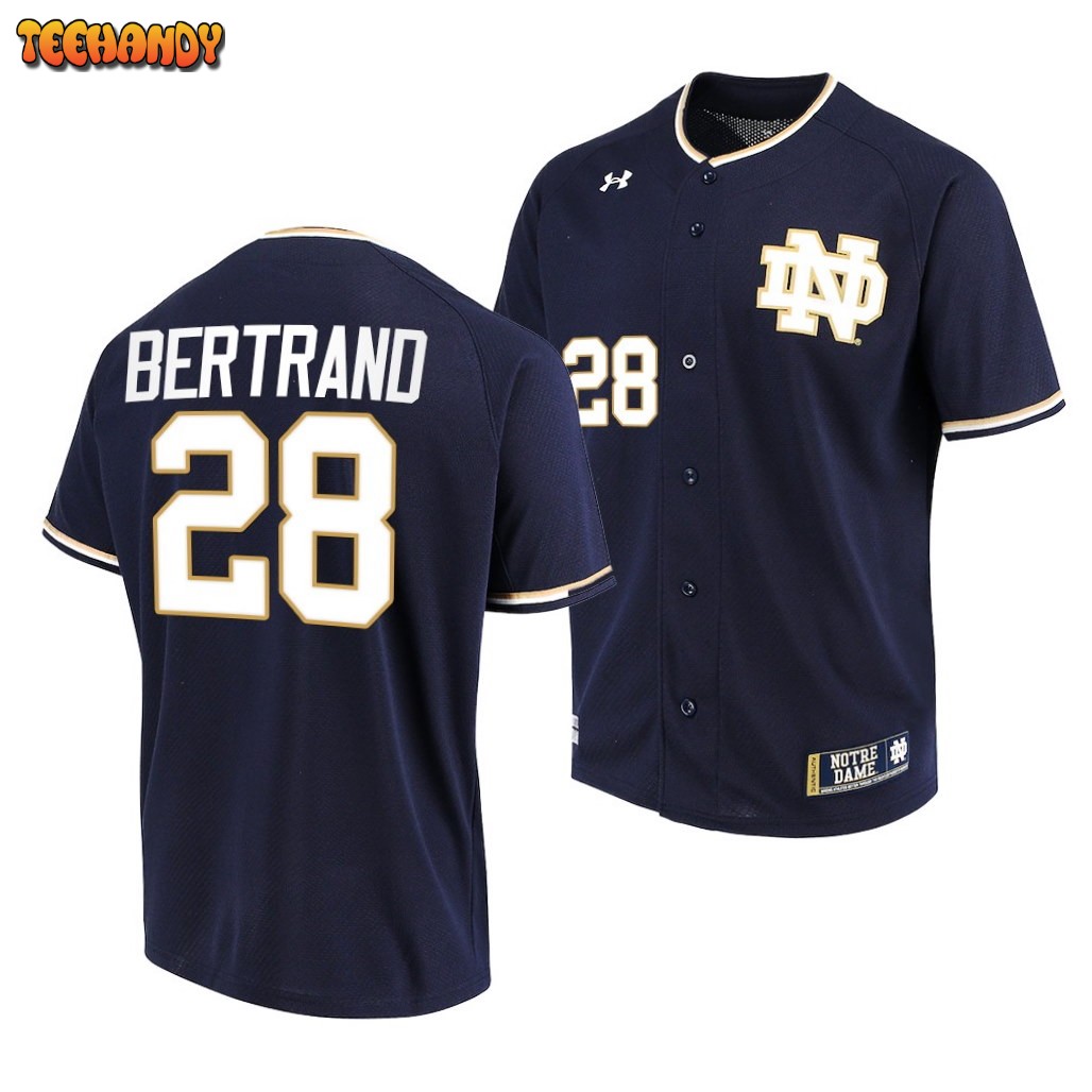 Notre Dame Fighting Irish John M Bertrand College Baseball Jersey Navy