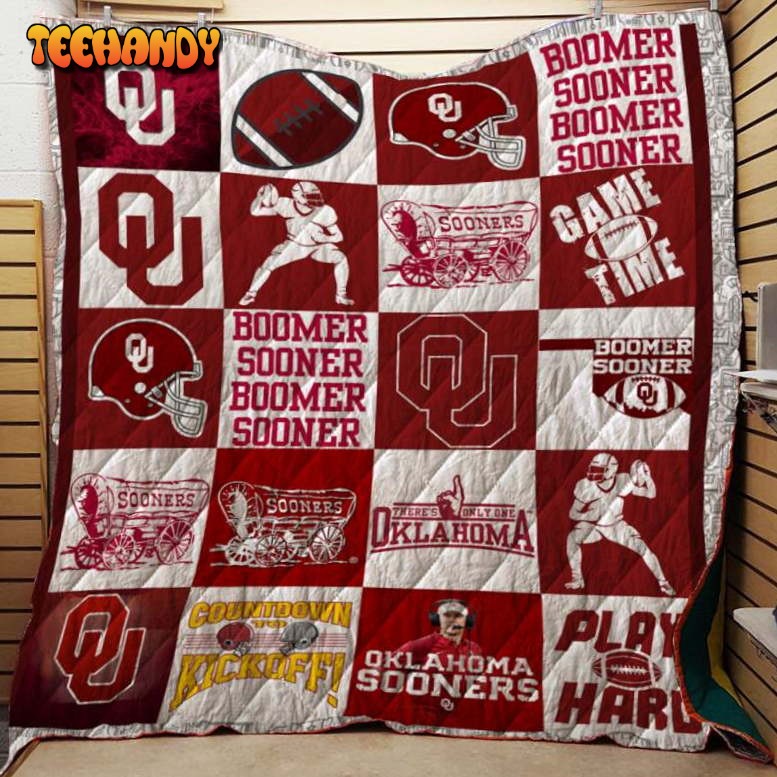 O Sooners 3D Customized Quilt Blanket