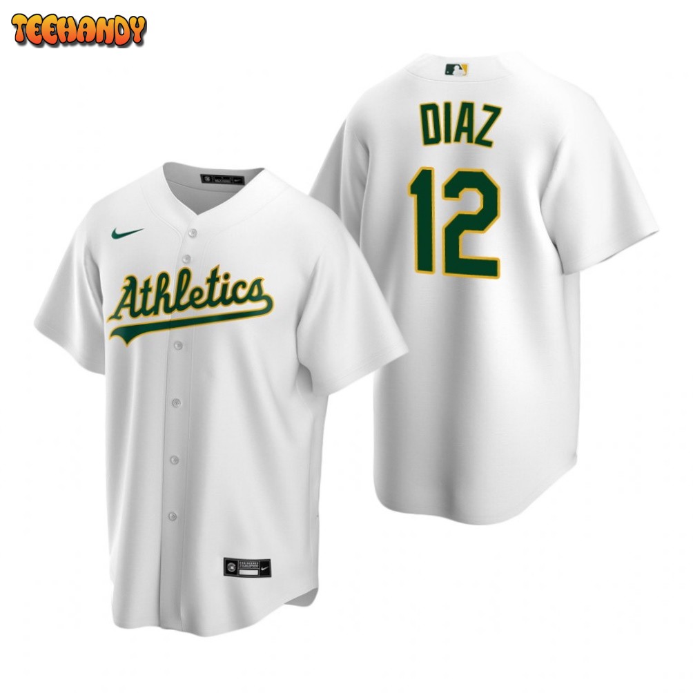 Aledmys Diaz Men's Oakland Athletics Home Jersey - White Replica