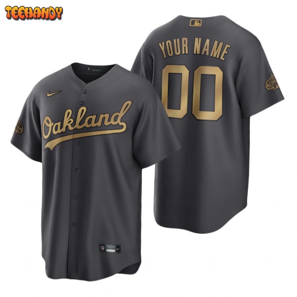 Oakland Athletics Custom Charcoal 2022 All-Star Game Replica Jersey