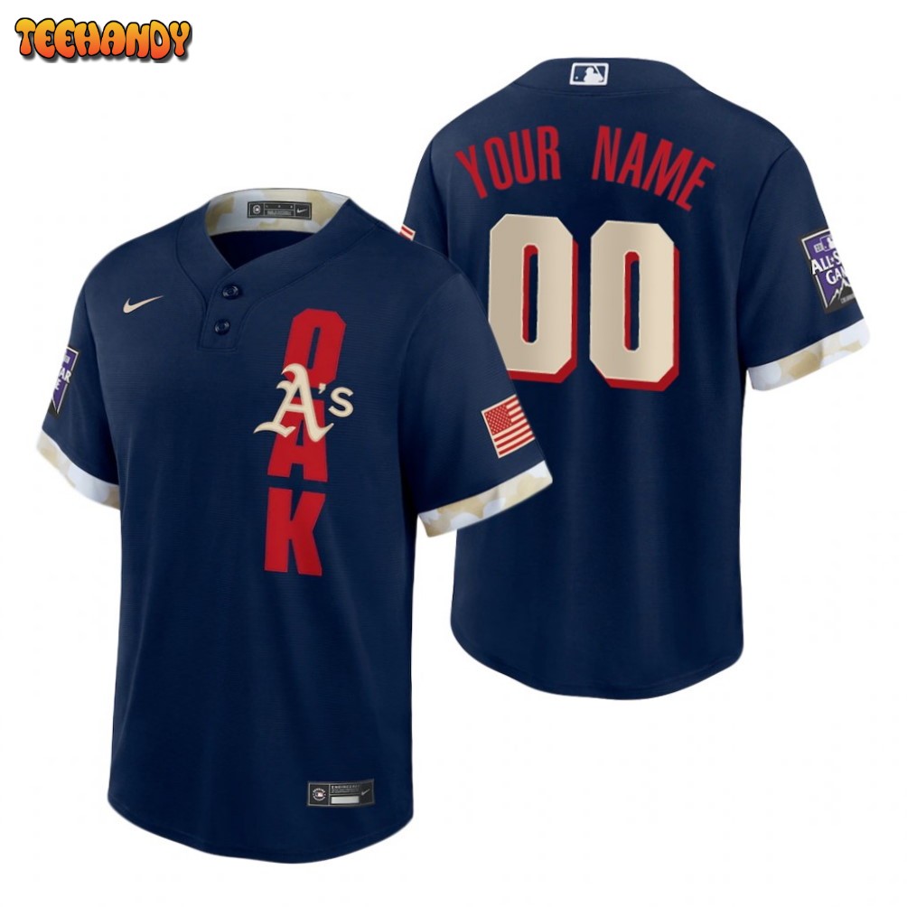 Oakland Athletics Custom Navy 2021 All Star Game Replica Jersey