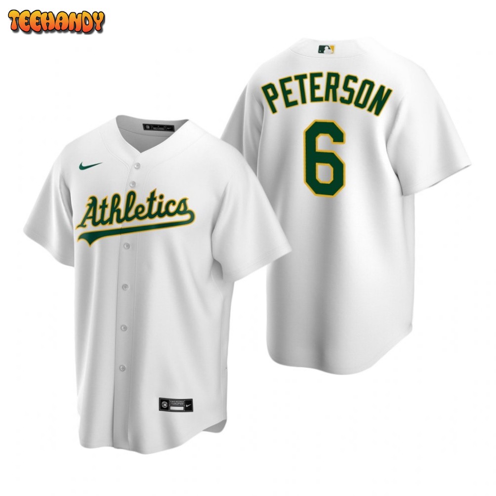 Oakland Athletics Jace Peterson White Home Replica Jersey