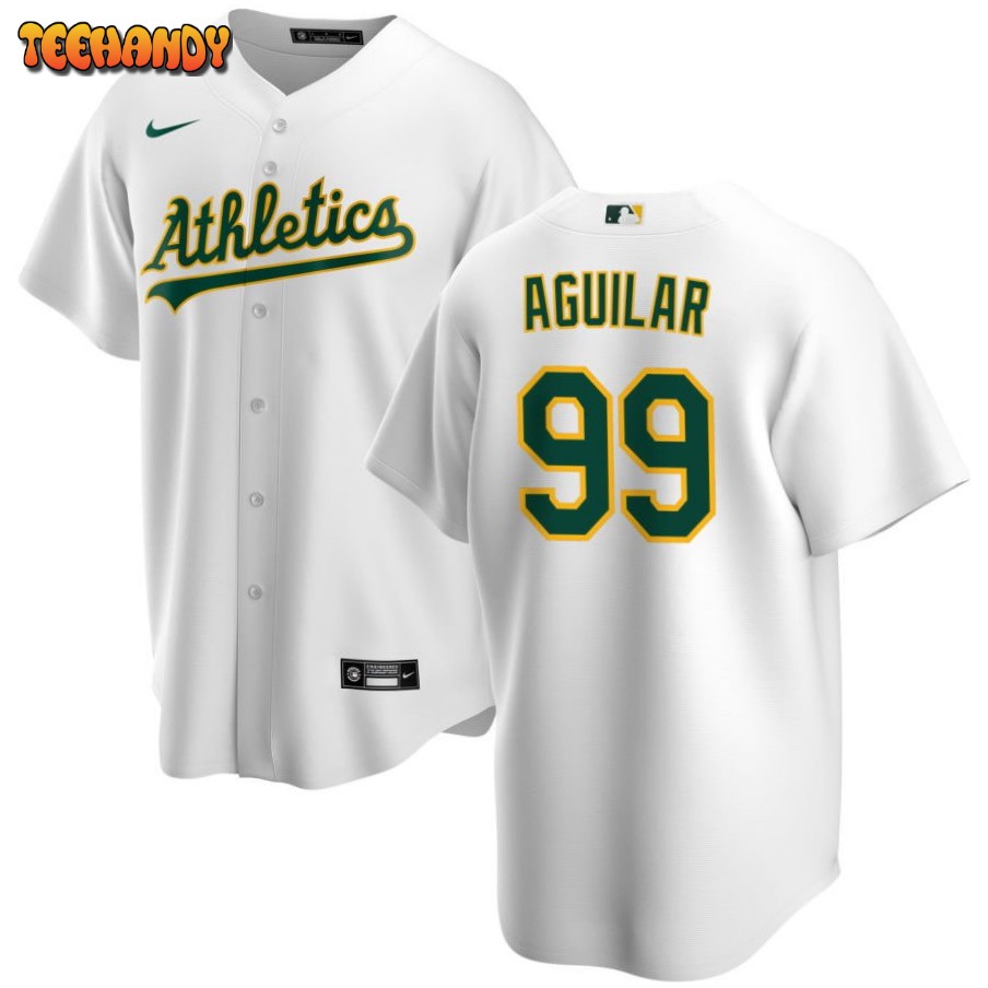 Oakland Athletics Jesus Aguilar White Home Replica Jersey