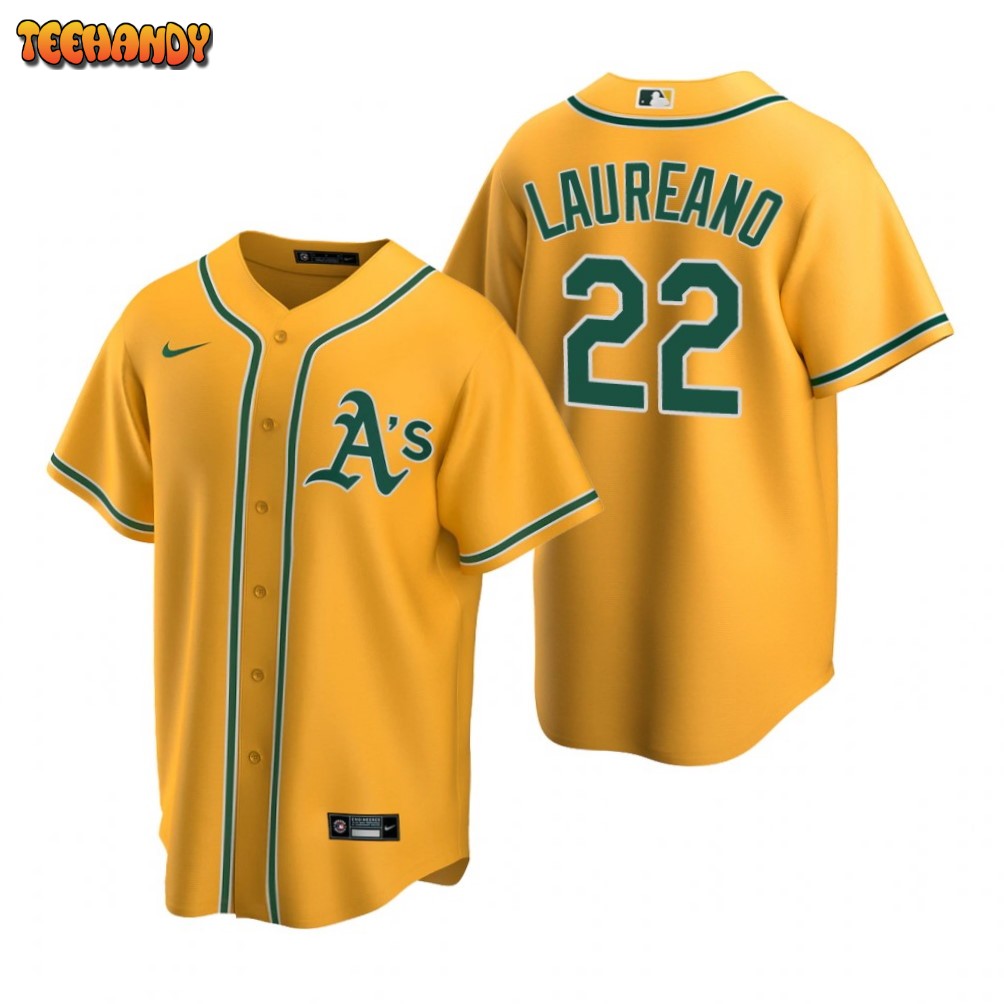 Oakland Athletics Ramon Laureano Gold Alternate Replica Jersey