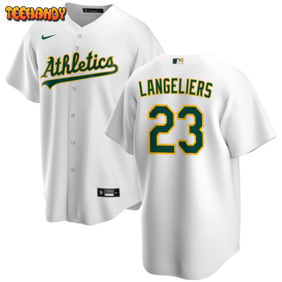 Youth Oakland Athletics Shea Langeliers White Home Jersey - Replica